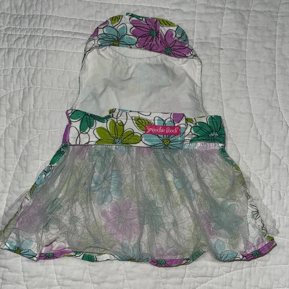 Fancy Floral Dress with Bow & Tulle Skirt - Picture 4 of 6